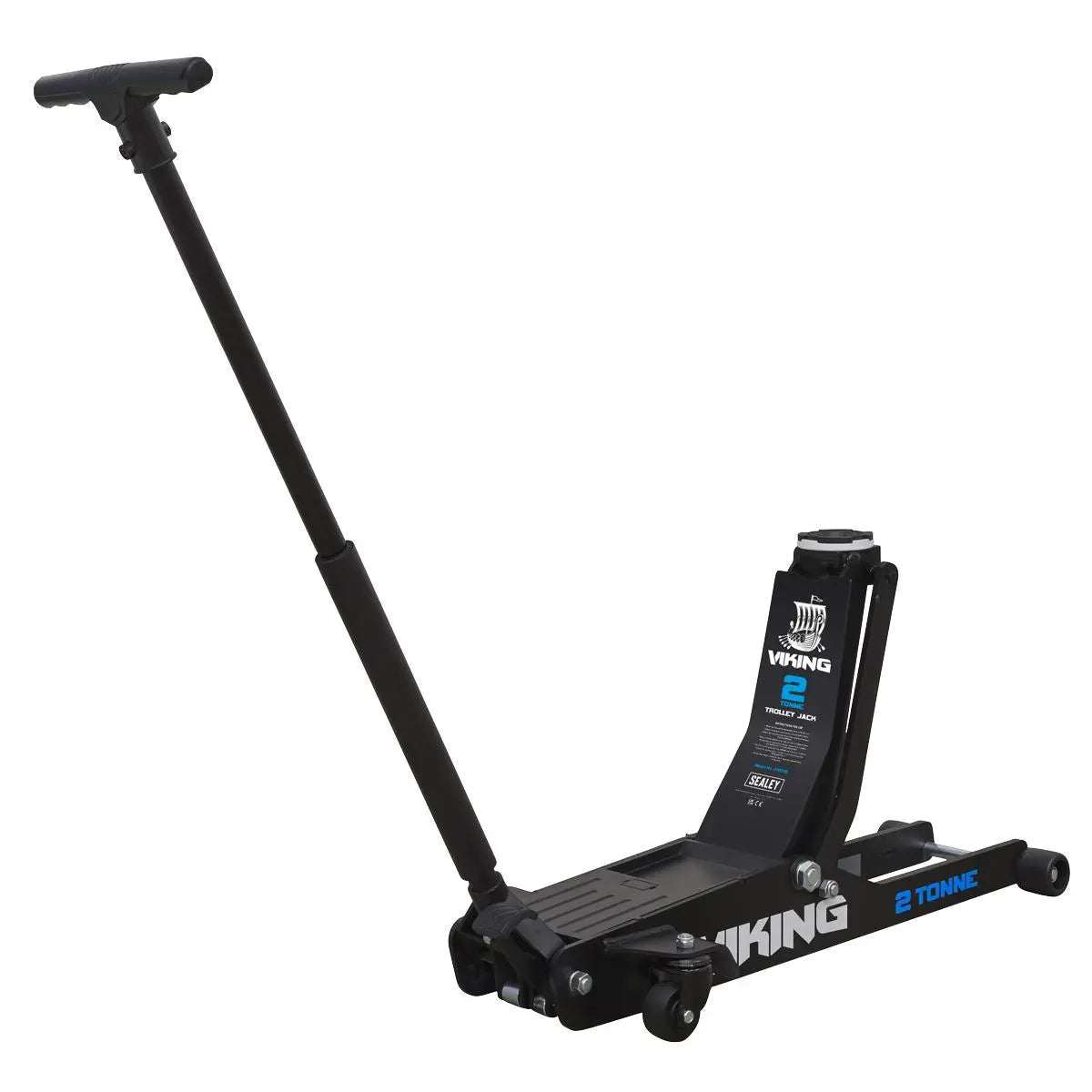 Sealey Viking 2 Tonne Low Entry Long Reach Trolley Jack with Rocket Lift 