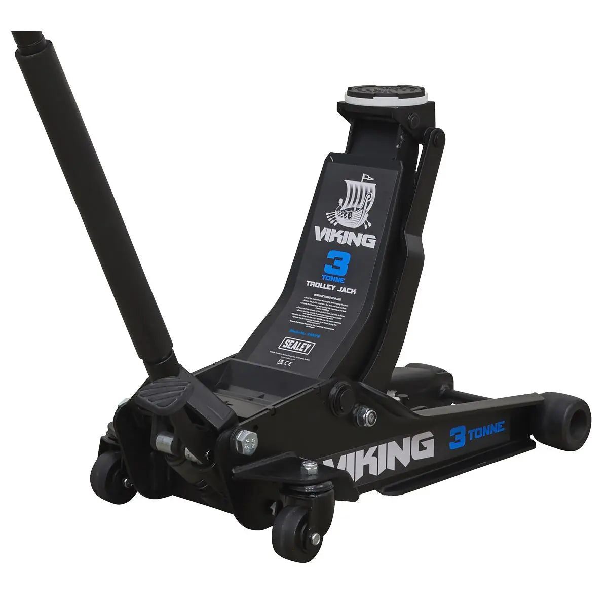 Sealey Viking 3 Tonne Low Entry Trolley Jack with Rocket Lift 