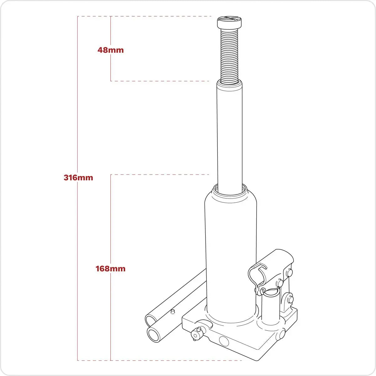 Sealey Viking Bottle Jack 2 Tonne  White Rose Tools