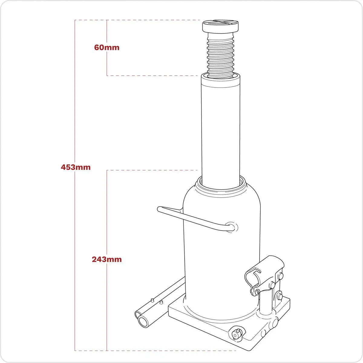 Sealey Viking Bottle Jack 20 Tonne  White Rose Tools