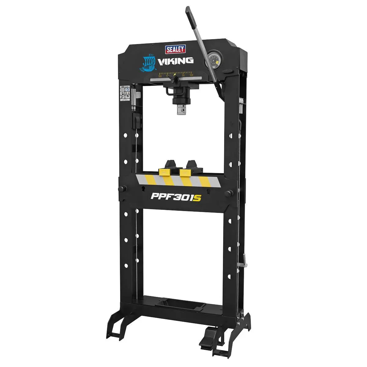 Sealey Viking Floor Type Air/Hydraulic Press with Sliding Ram & Foot Pedal 30 Tonne 