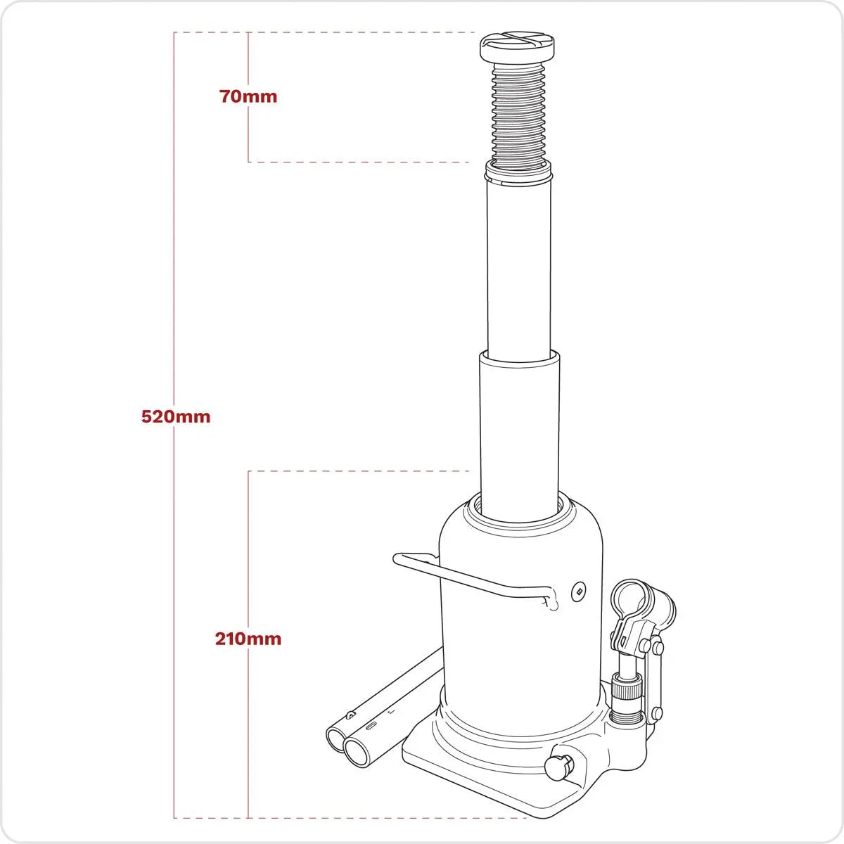 Sealey Viking Telescopic Bottle Jack 10 Tonne 