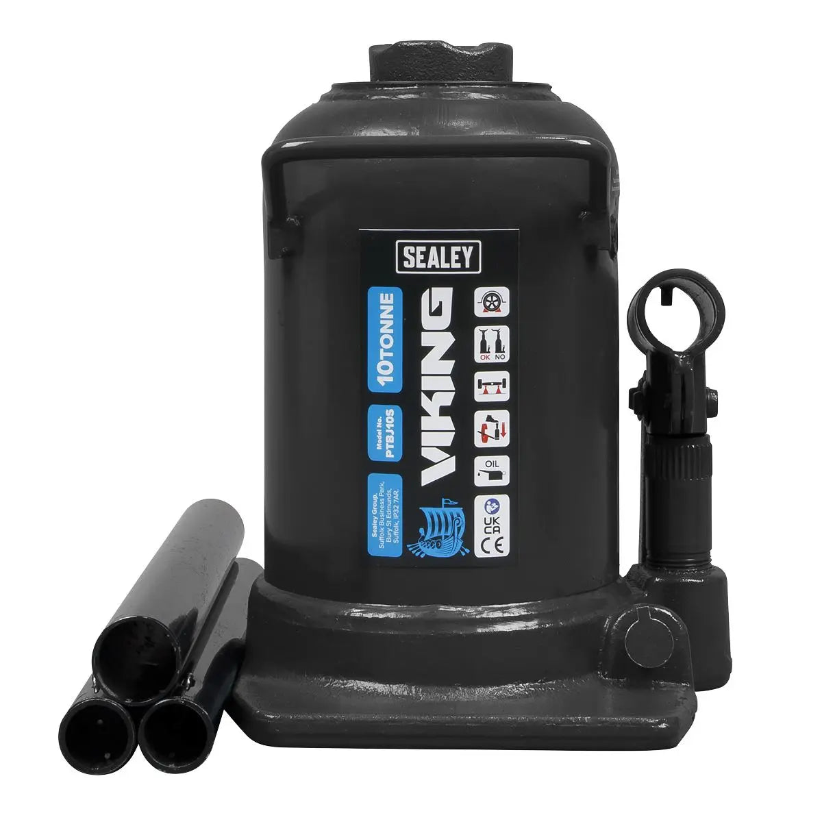 Sealey Viking Telescopic Bottle Jack 10 Tonne 