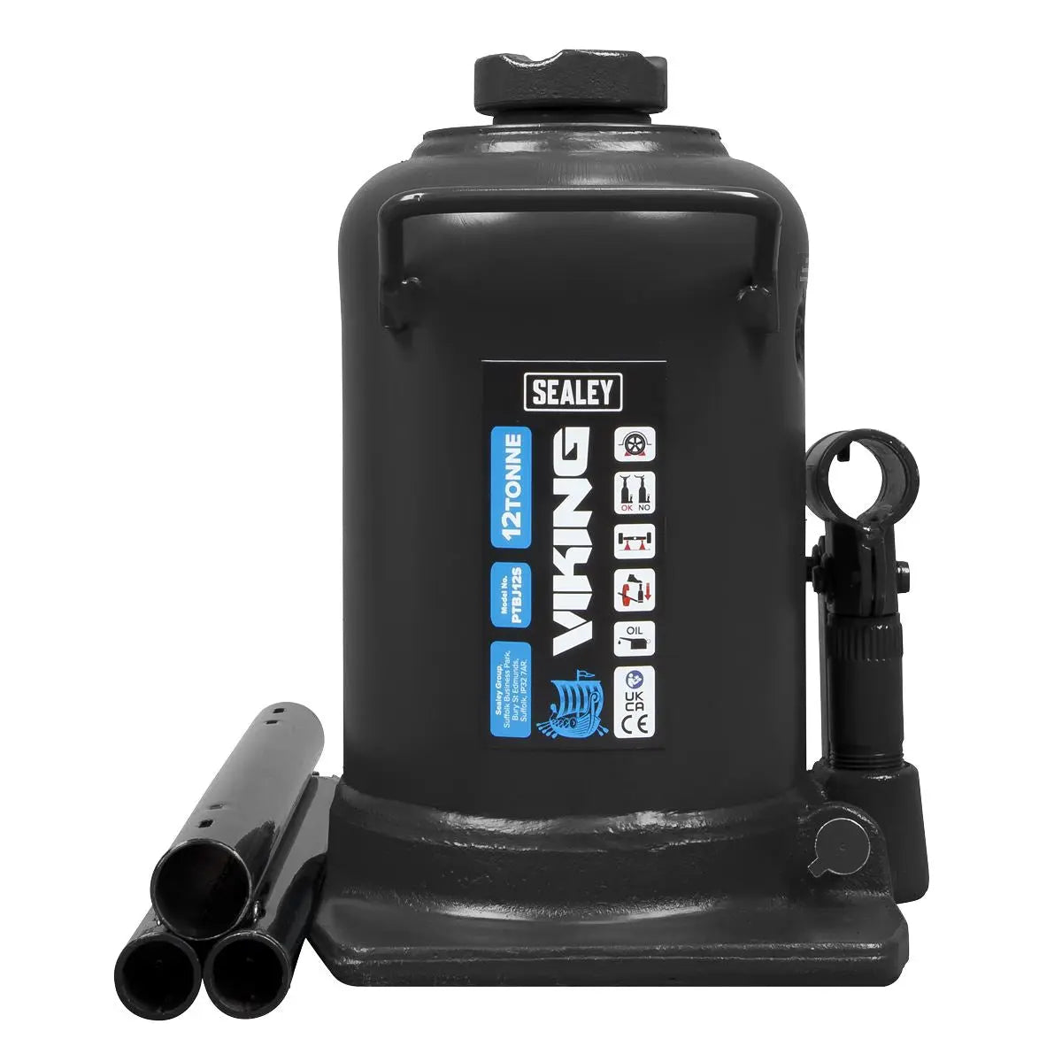 Sealey Viking Telescopic Bottle Jack 12 Tonne 