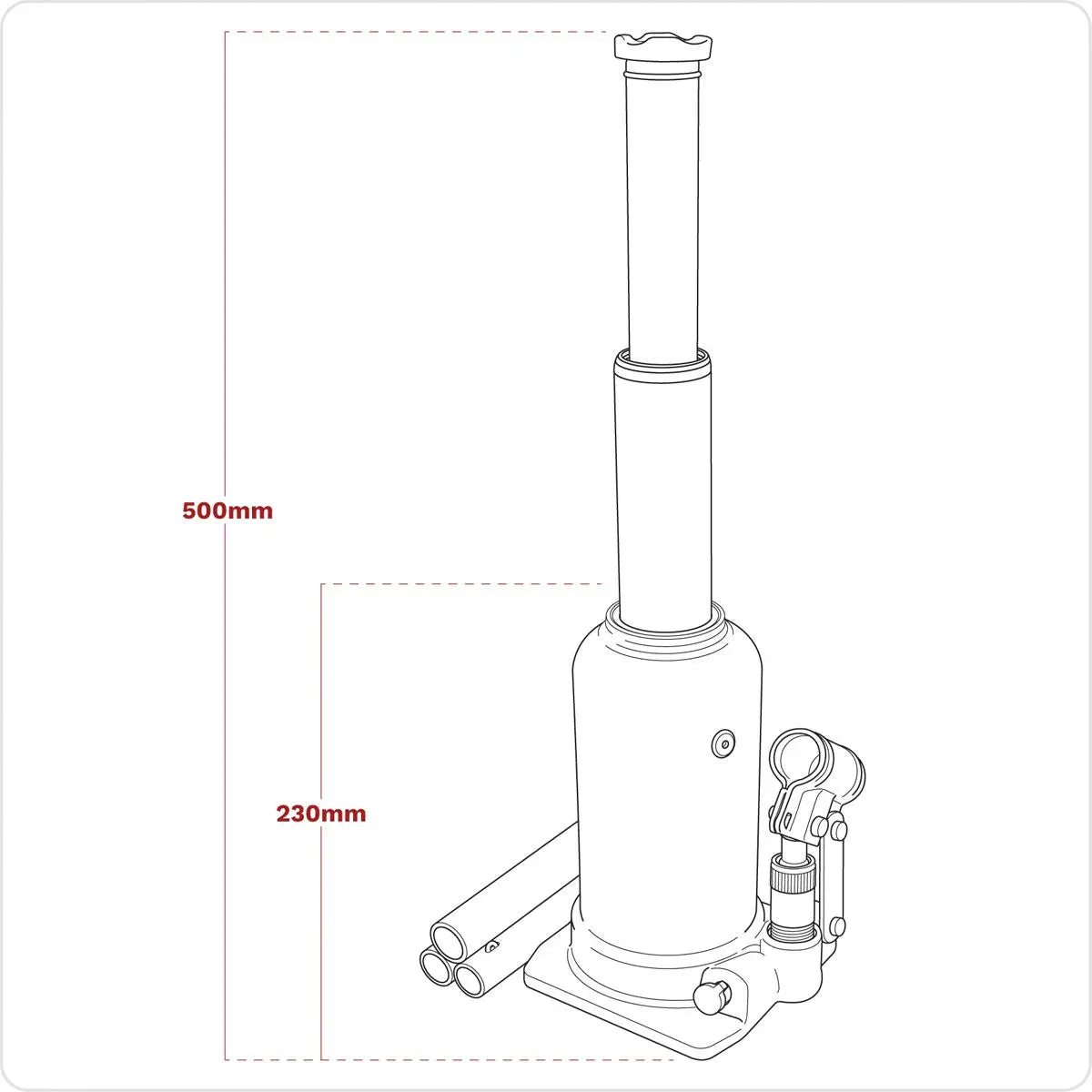 Sealey Viking Telescopic Bottle Jack 5 Tonne 
