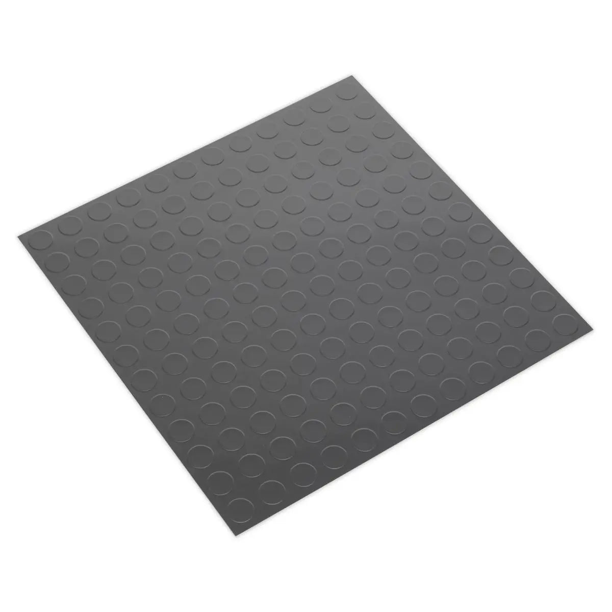 Sealey Vinyl Floor Tile with Peel & Stick Backing - Silver Coin Pack of 16 