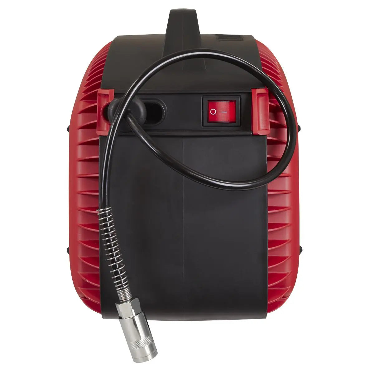 Sealey Wall Mounting Oil Free Air Compressor 1.5hp with 7m Retractable Hose Reel  White Rose Tools