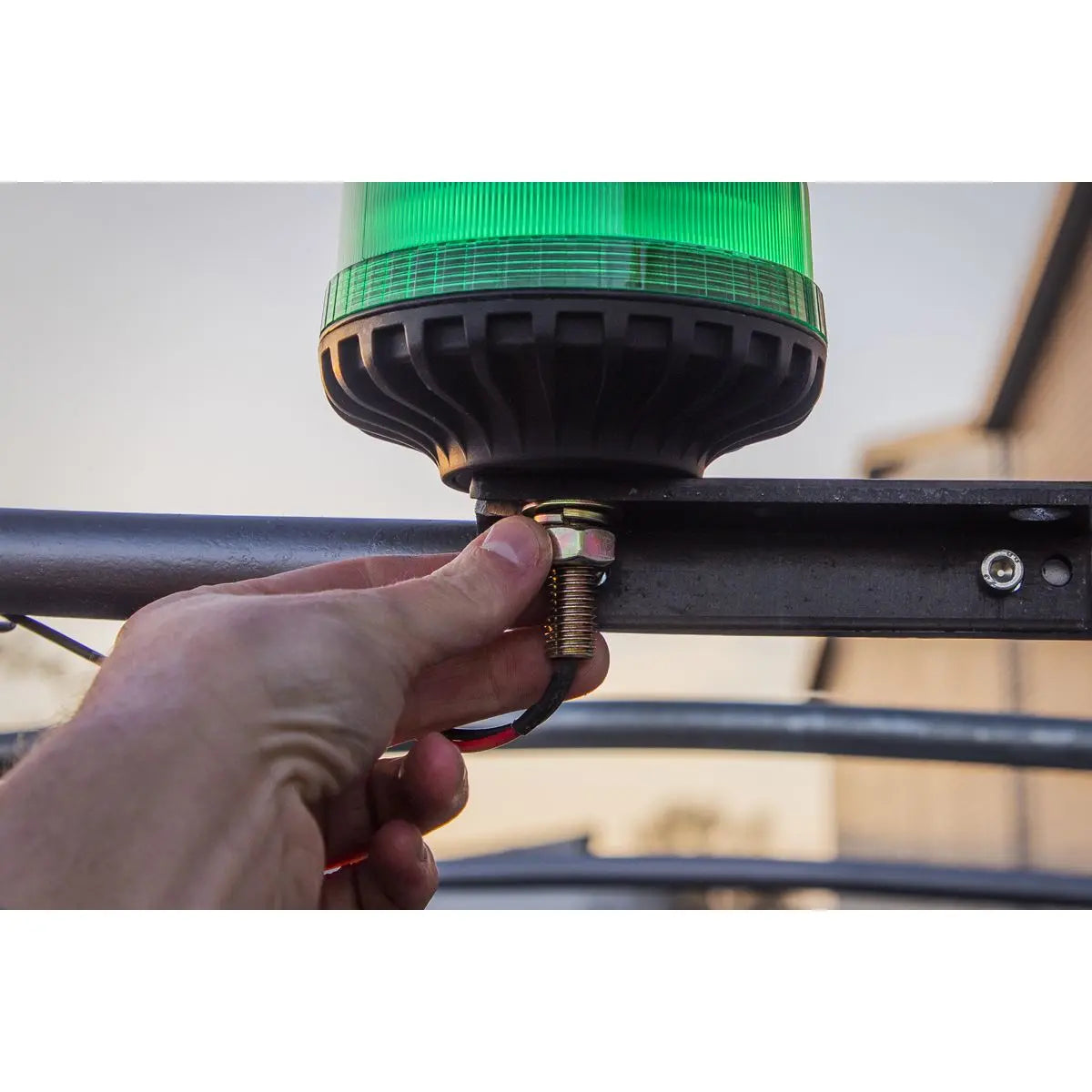 Sealey Warning Beacon SMD LED 12/24V 12mm Bolt Fixing - Green 