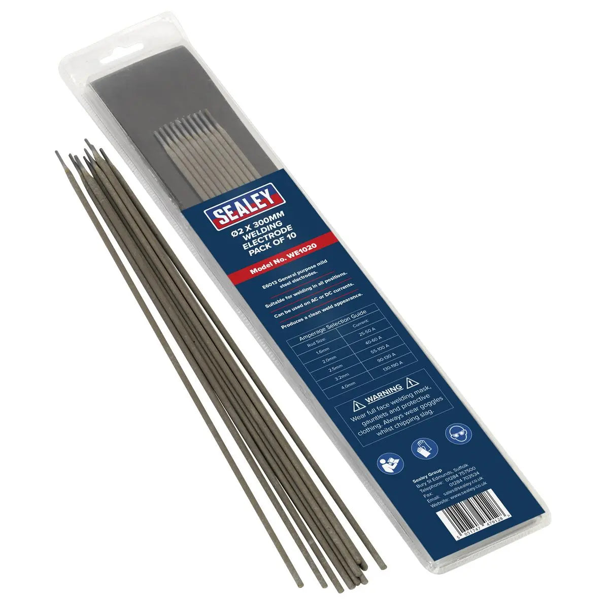 Sealey Welding Electrode Ø2 x 300mm Pack of 10 
