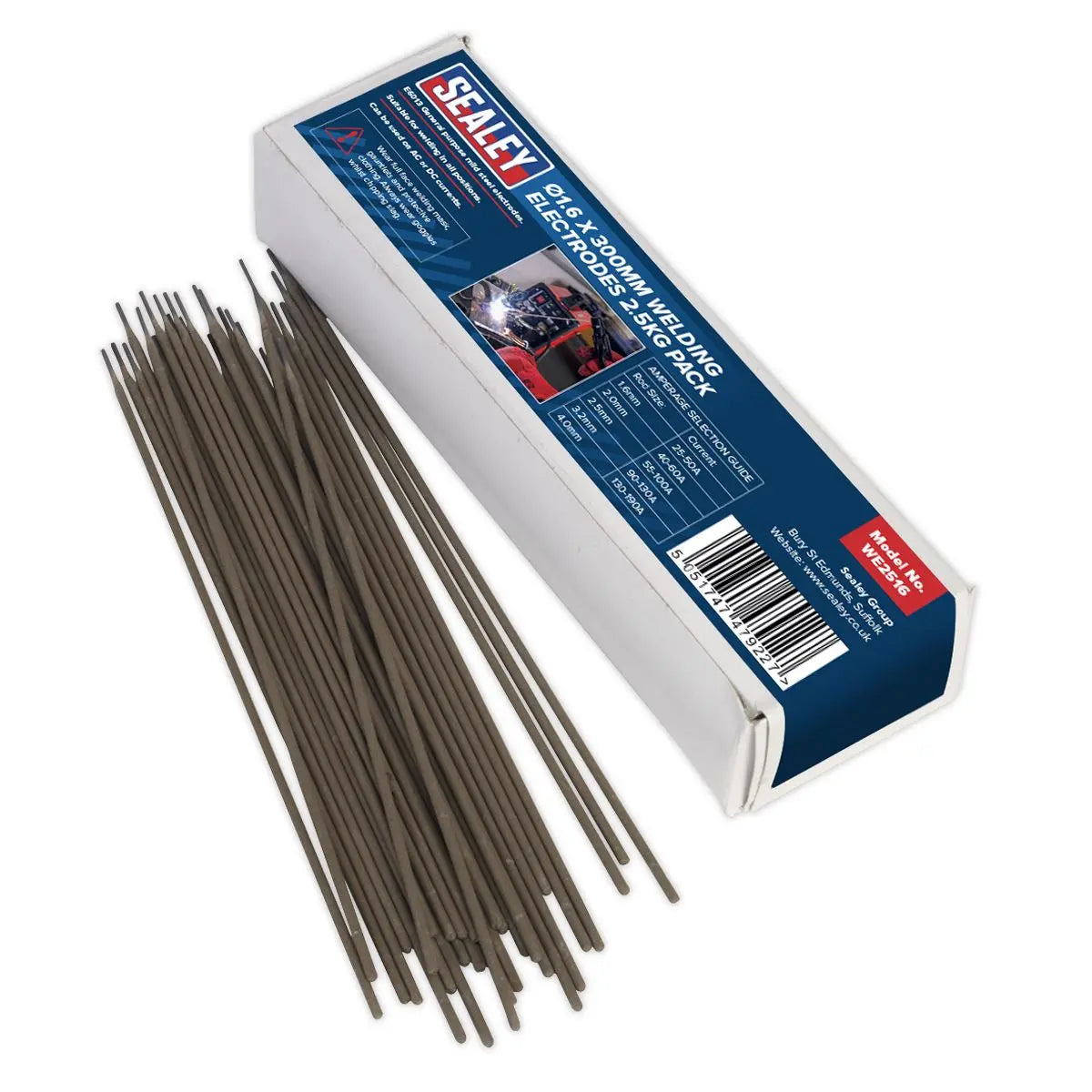 Sealey Welding Electrodes Ø1.6 x 300mm 2.5kg Pack 