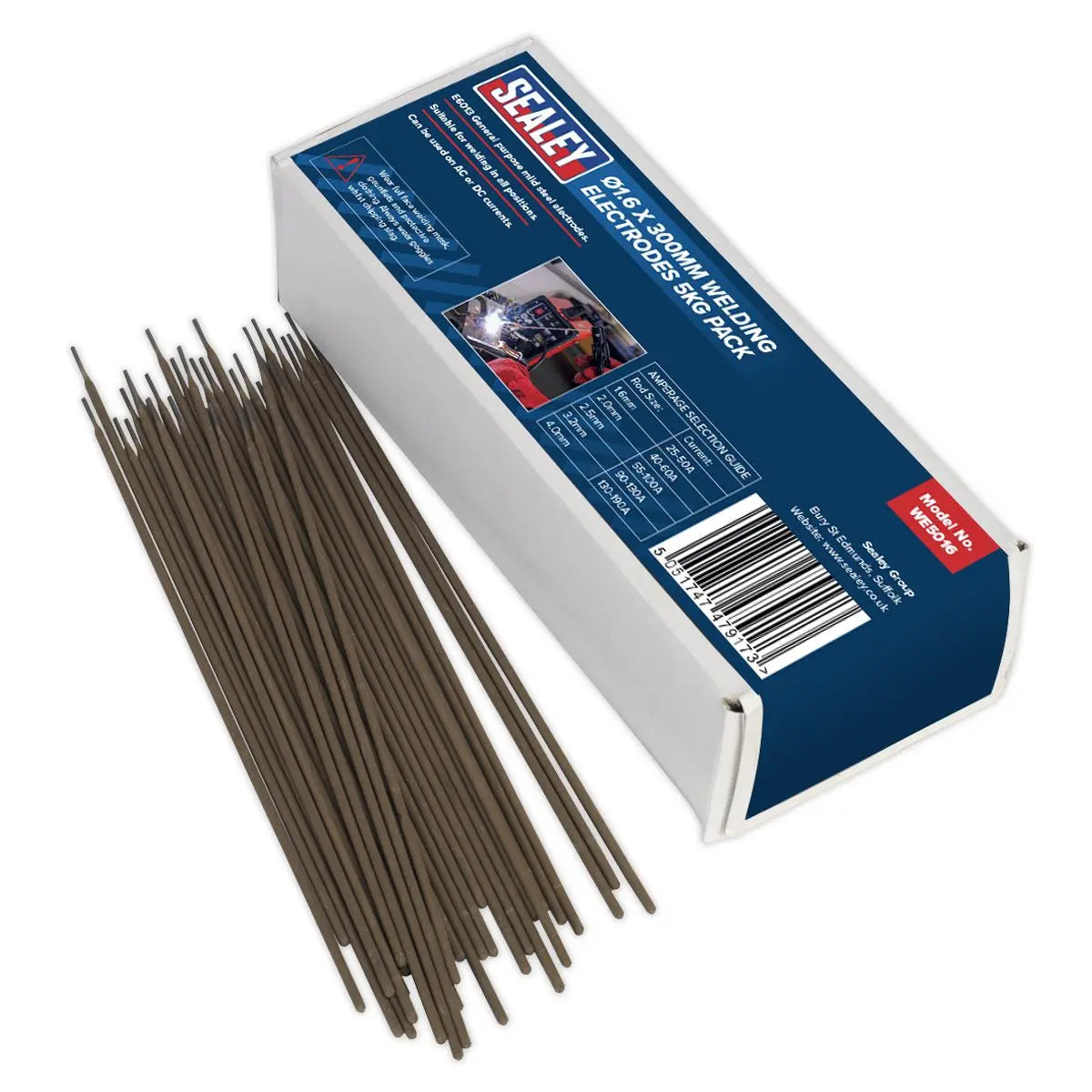 Sealey Welding Electrodes Ø1.6 x 300mm 5kg Pack 