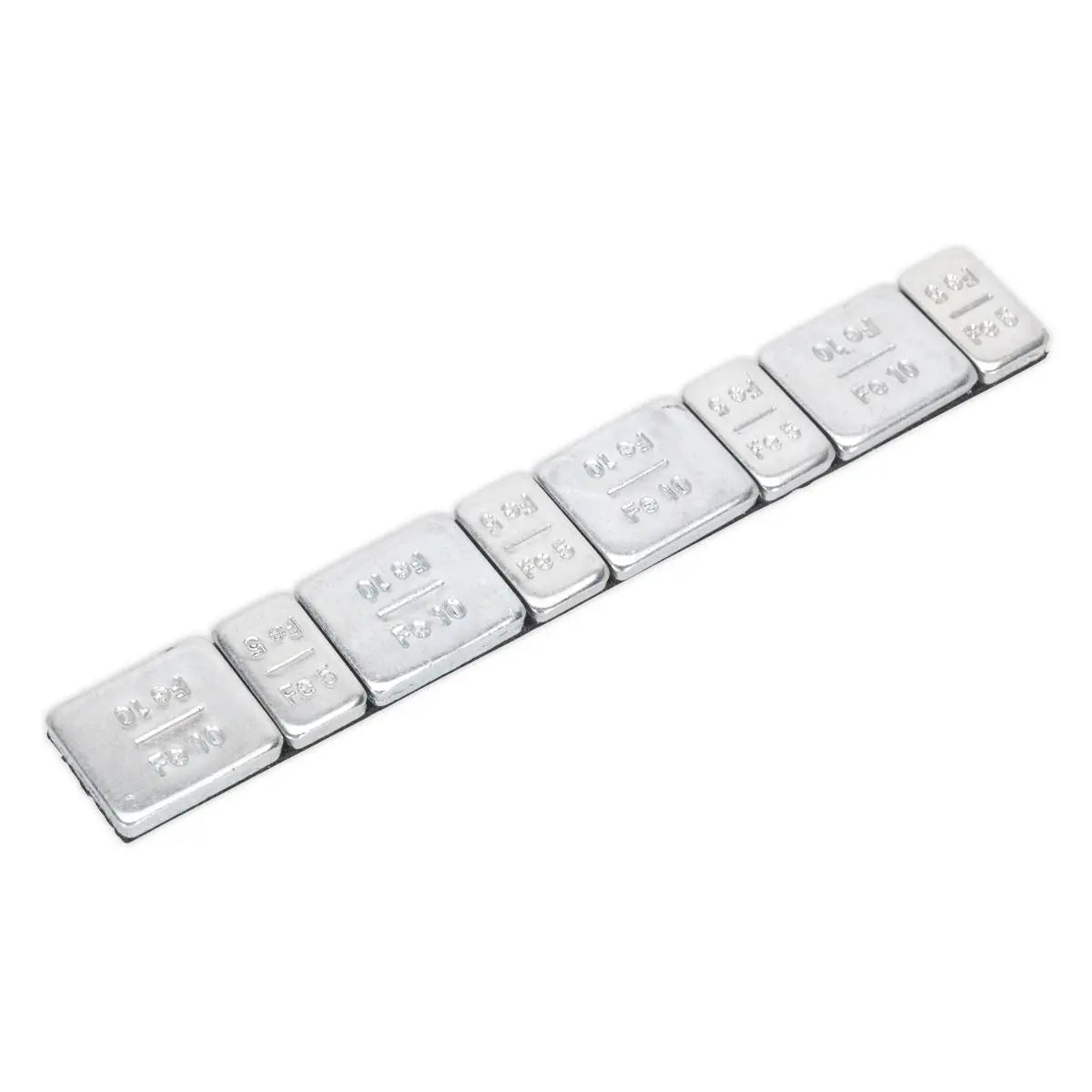 Sealey Wheel Weight 5 & 10g Adhesive Zinc Plated Steel Strip of 8 (4 x Each Weight) Pack of 100 