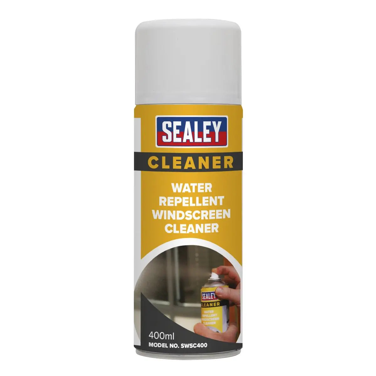 Sealey Windscreen Cleaner, Water Repellent 400ml  White Rose Tools