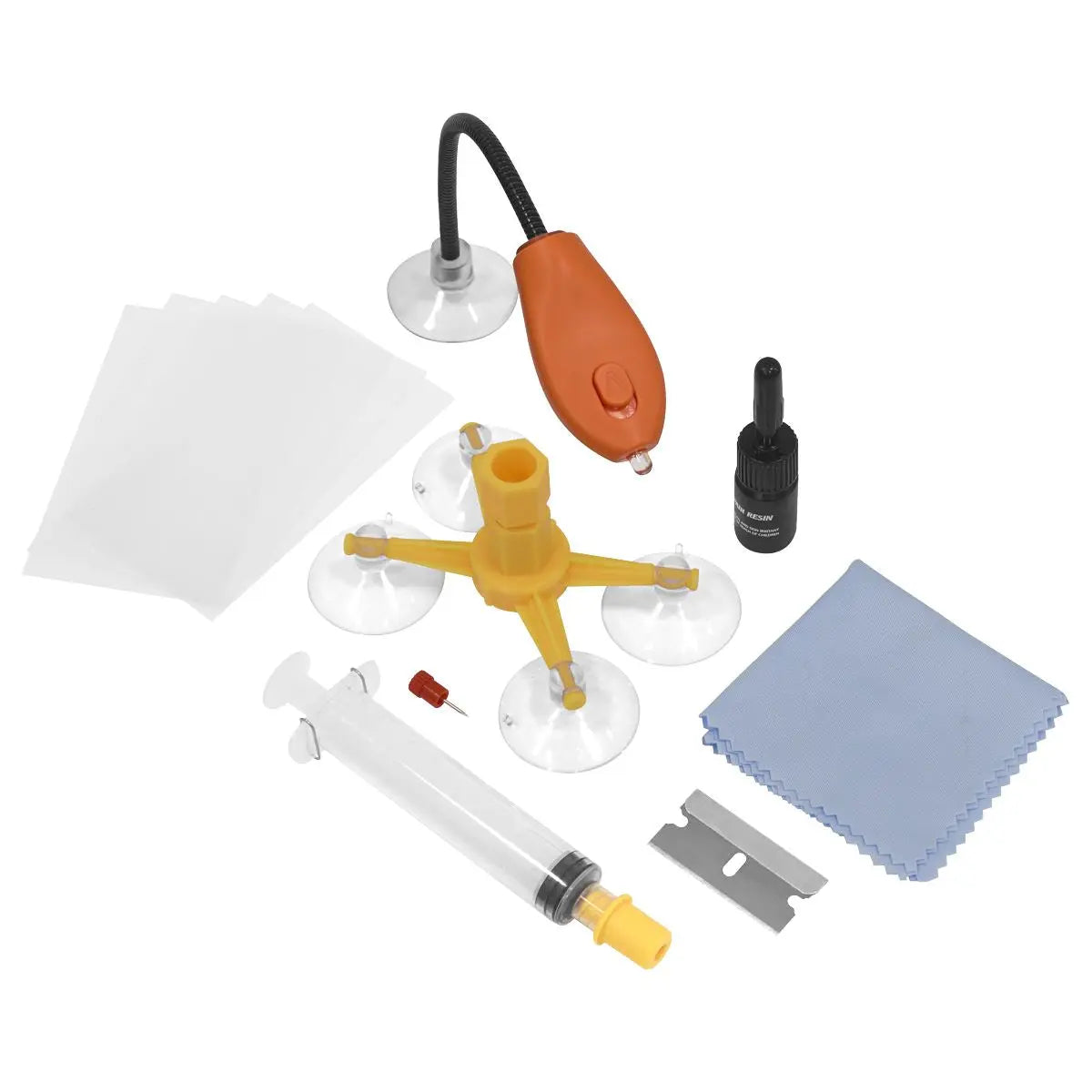 Sealey Windscreen Repair Kit with UV Light  White Rose Tools