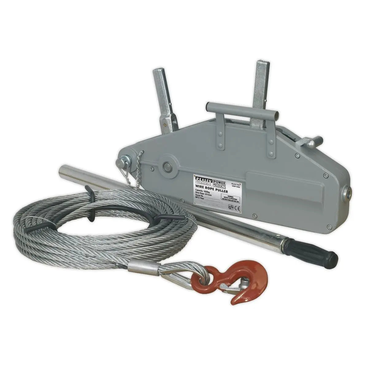 Sealey Wire Rope Puller 1600kg Max Line Force 