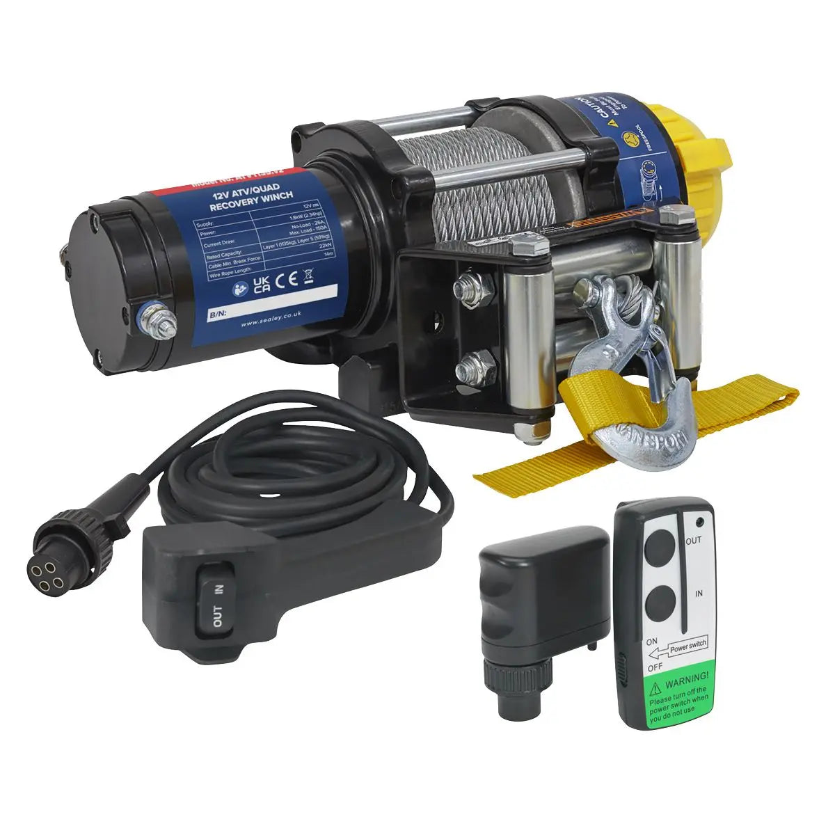 Sealey Wireless Winch ATV1135 Combo  White Rose Tools