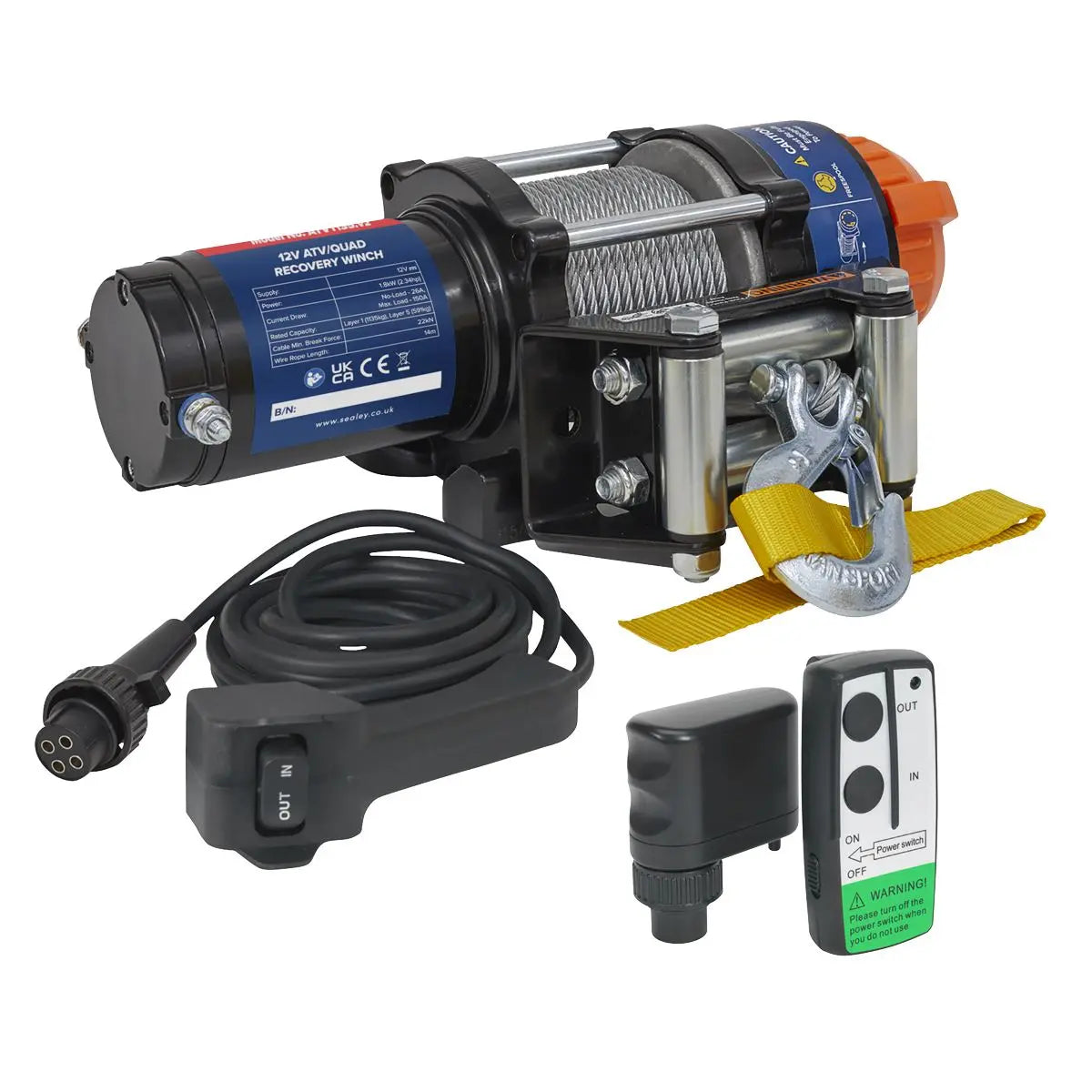 Sealey Wireless Winch ATV1135 Combo 