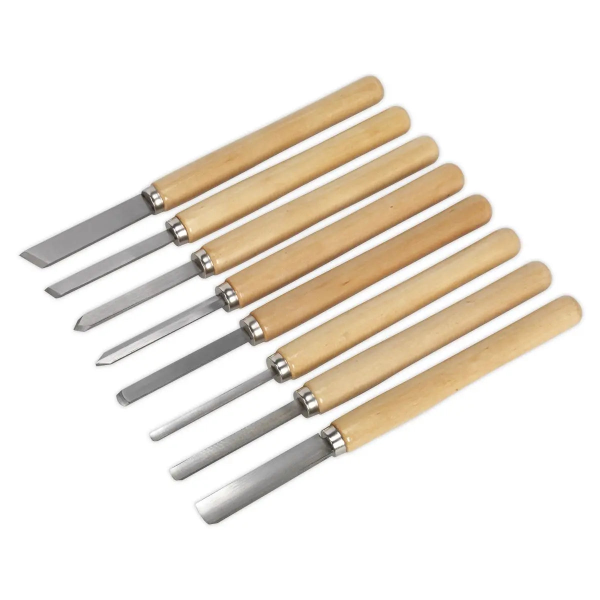 Sealey Wood Turning Chisel Set 8pc 
