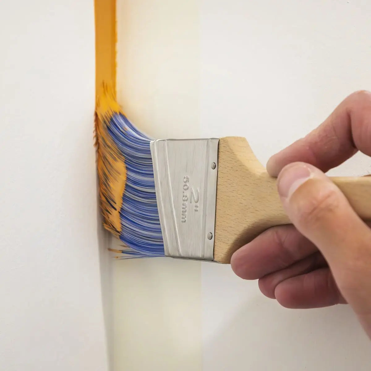 Sealey Wooden Handle Cutting-In Paint Brush 50mm  White Rose Tools