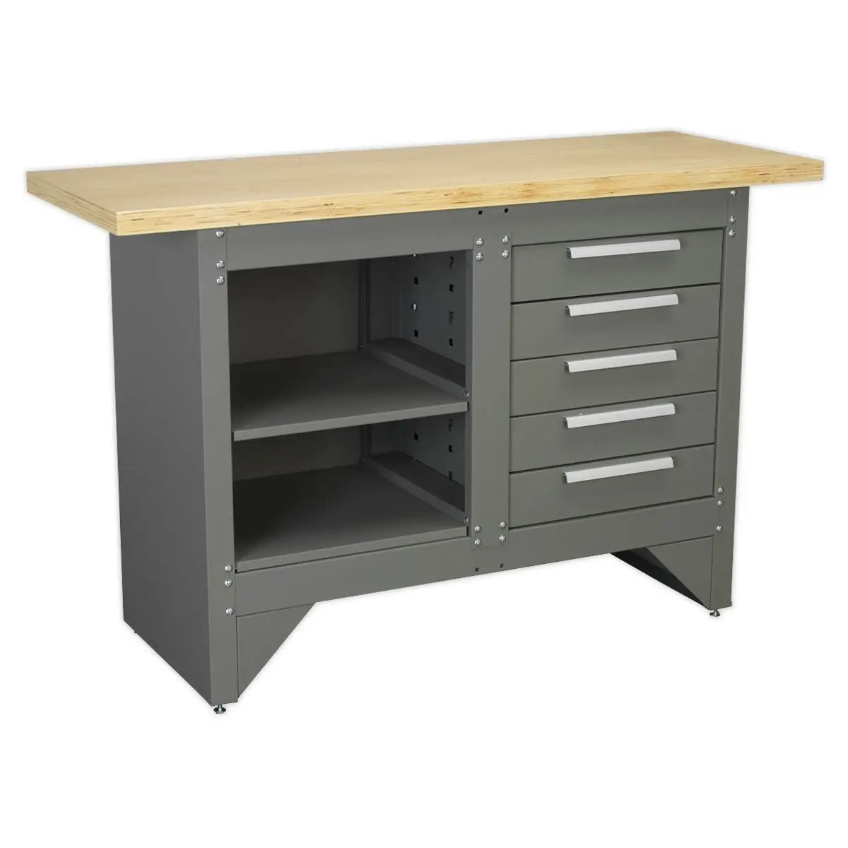 Sealey Workbench with 5 Drawers Ball-Bearing Slides Heavy-Duty 