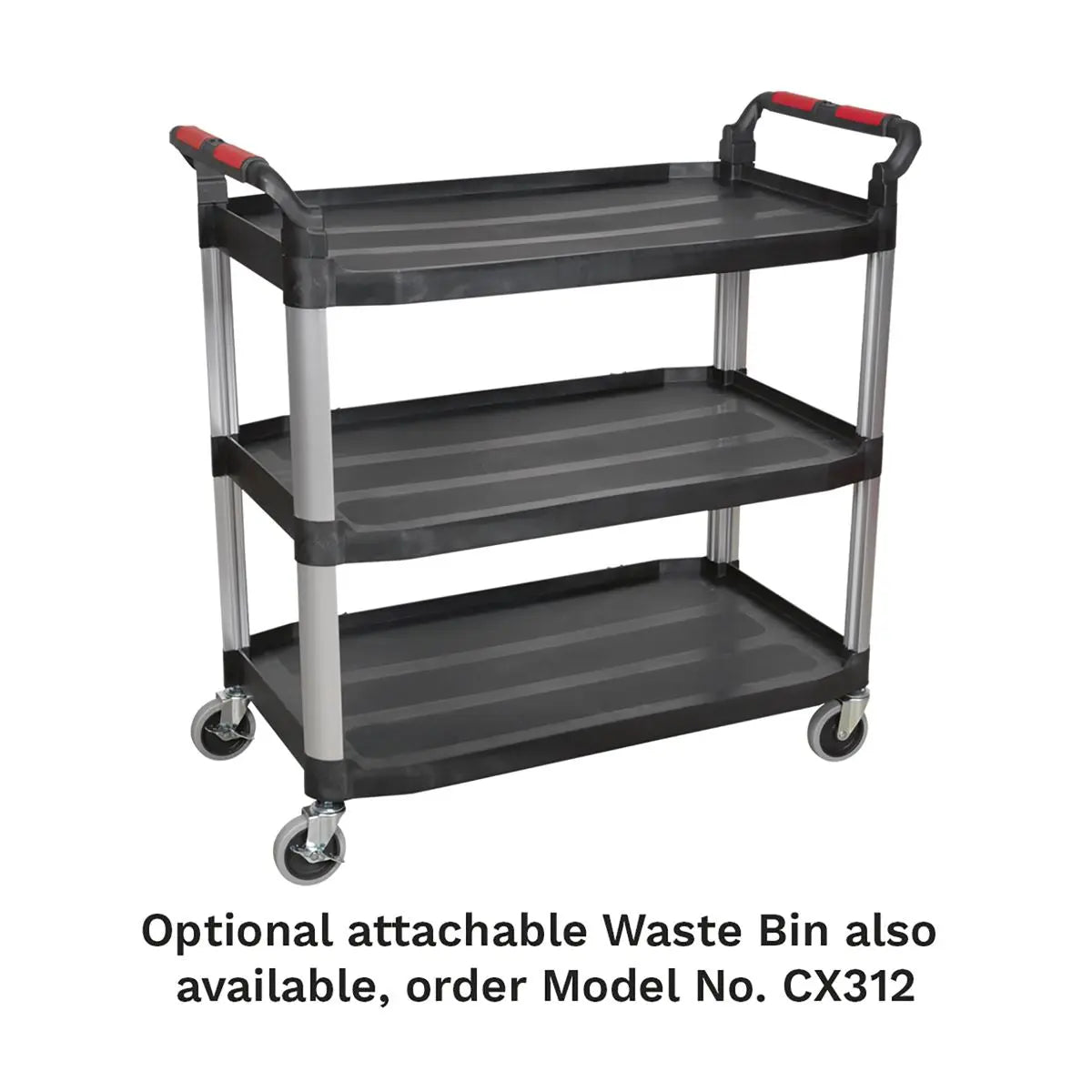 Sealey Workshop Trolley 3-Level Composite - 3 Wall 