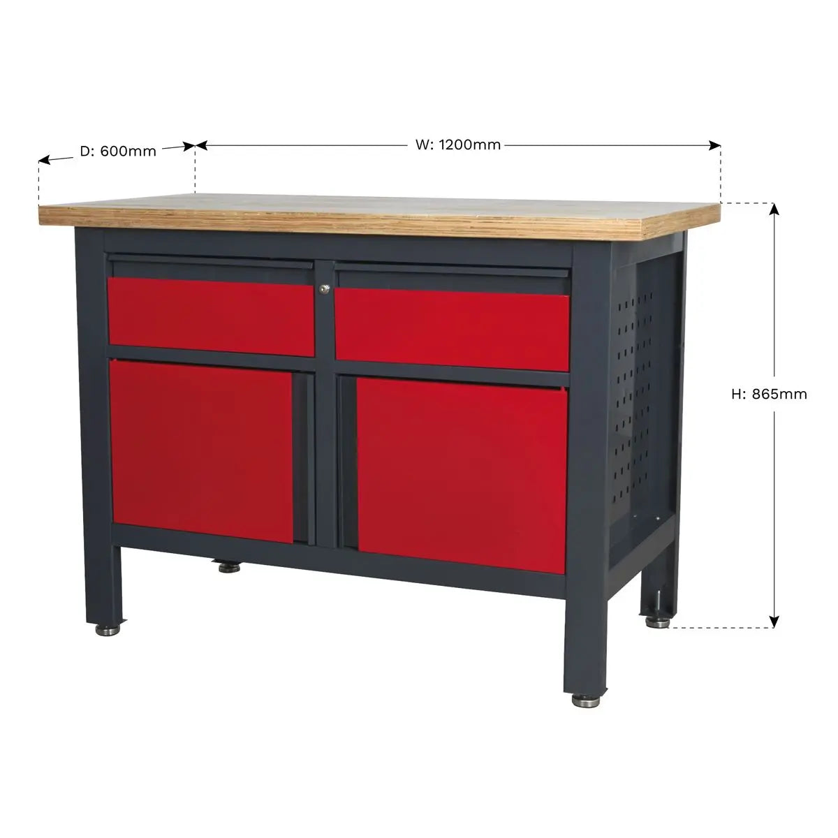 Sealey Workstation with 2 Drawers & 2 Cupboards 