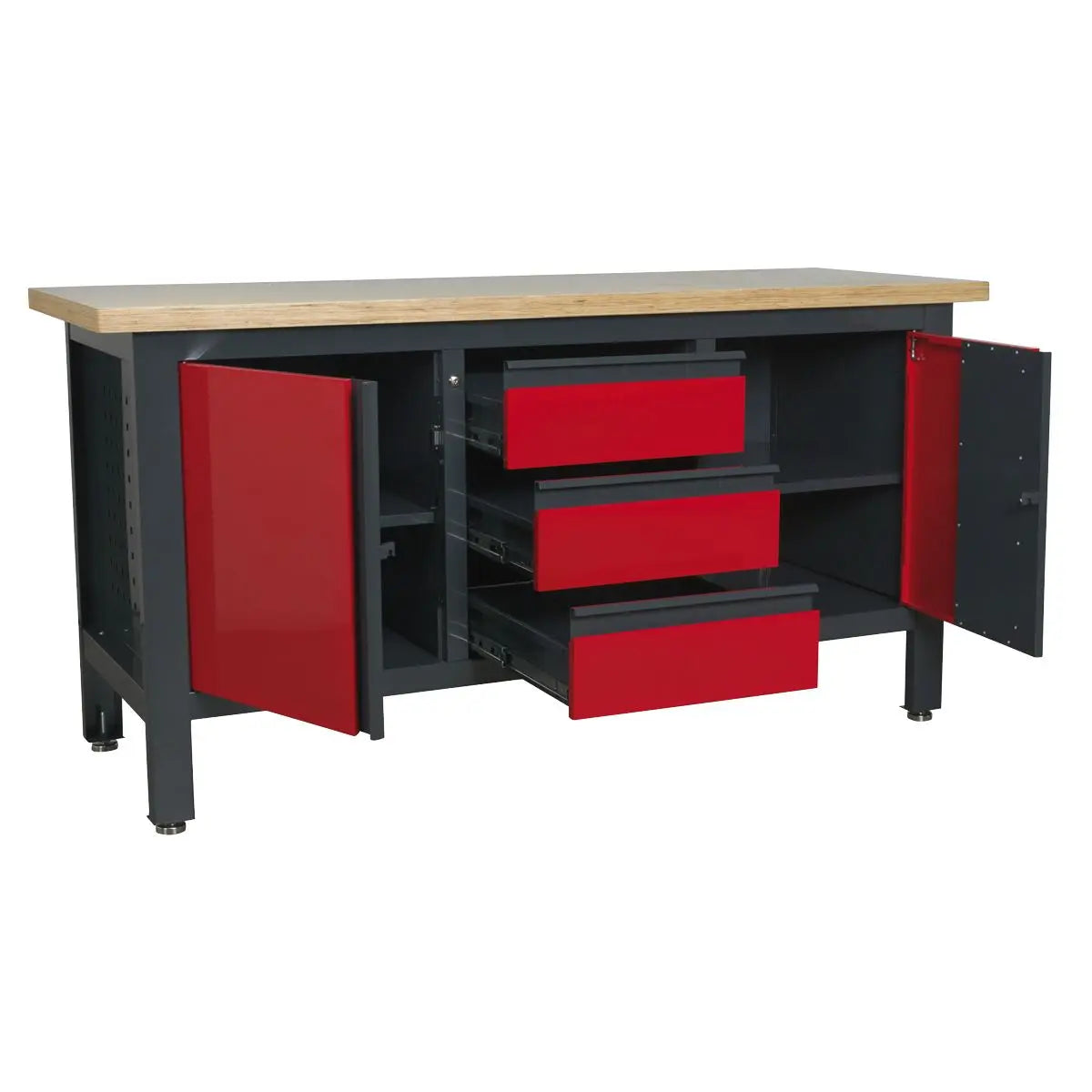 Sealey Workstation with 3 Drawers & 2 Cupboards 