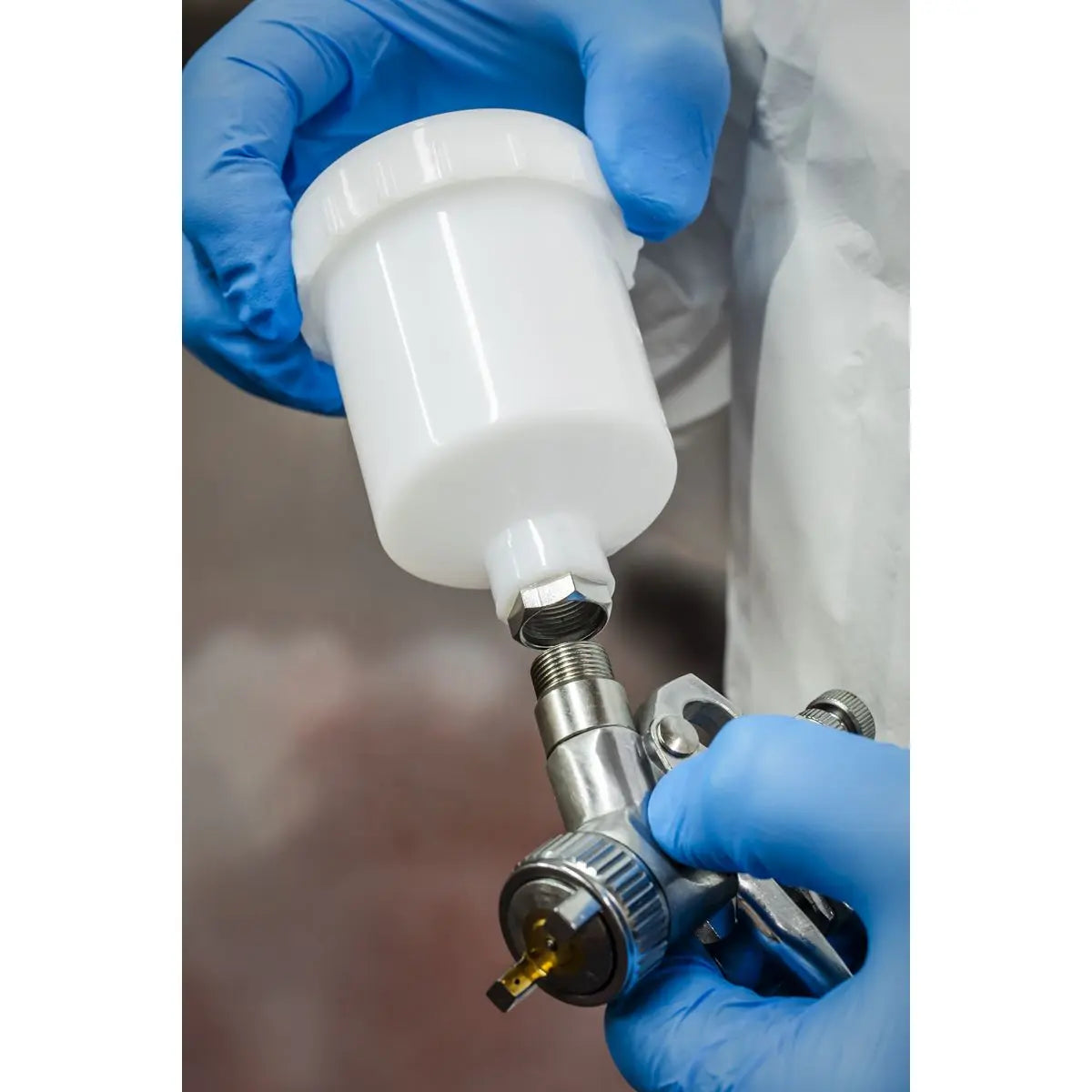Siegen 1.0mm Set Up Gravity Feed Touch Up Spray Gun Paint Car Bodyshop Panel 