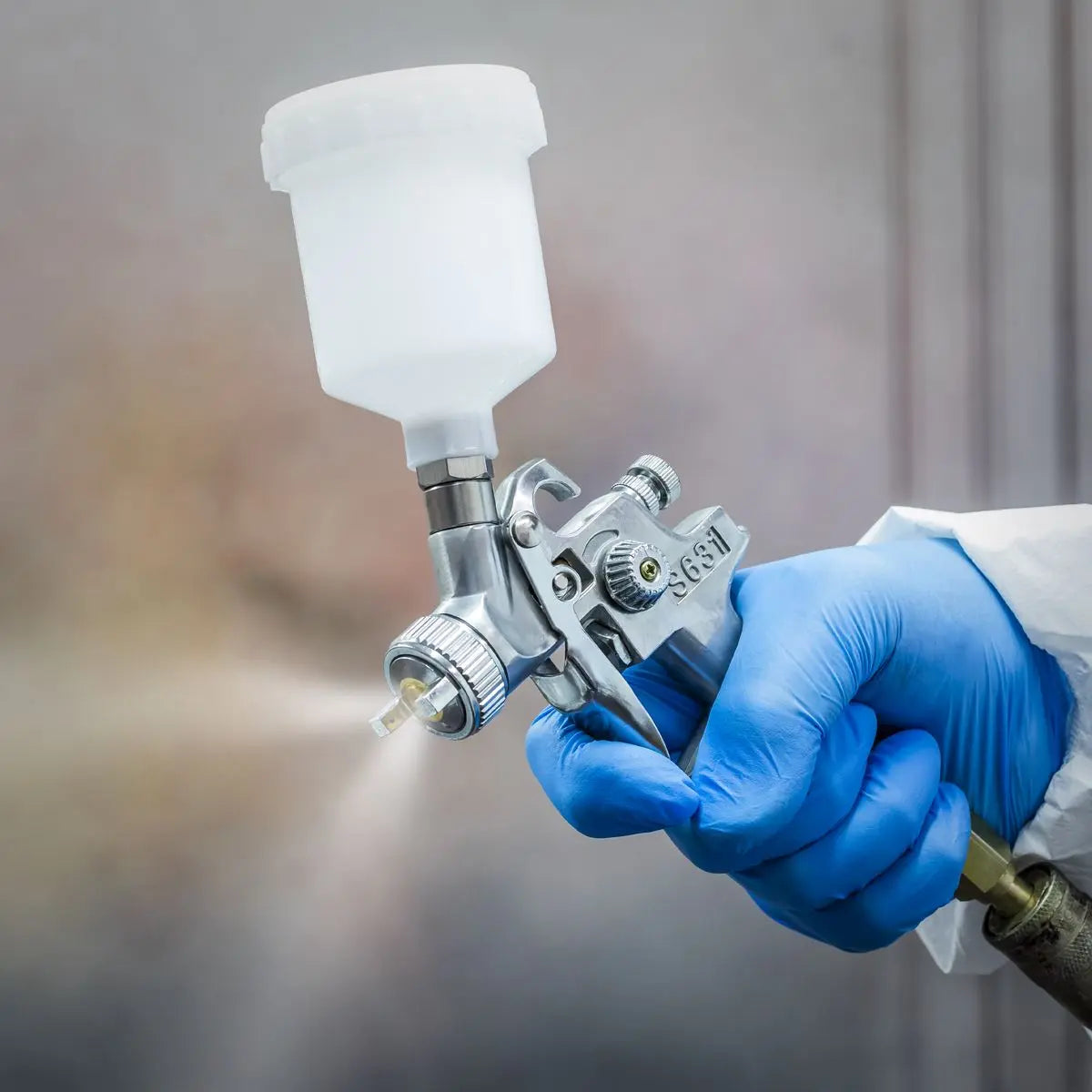 Siegen 1.0mm Set Up Gravity Feed Touch Up Spray Gun Paint Car Bodyshop Panel 