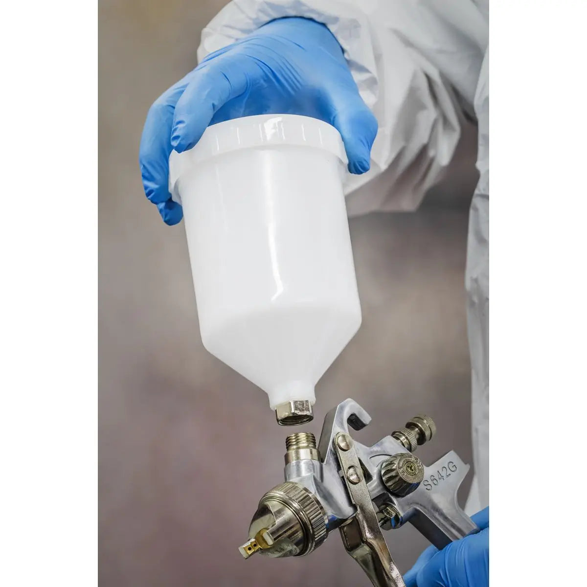 Siegen 1.8mm Set Up Gravity Feed Spray Gun Paint Car Bodyshop Panel Garage 