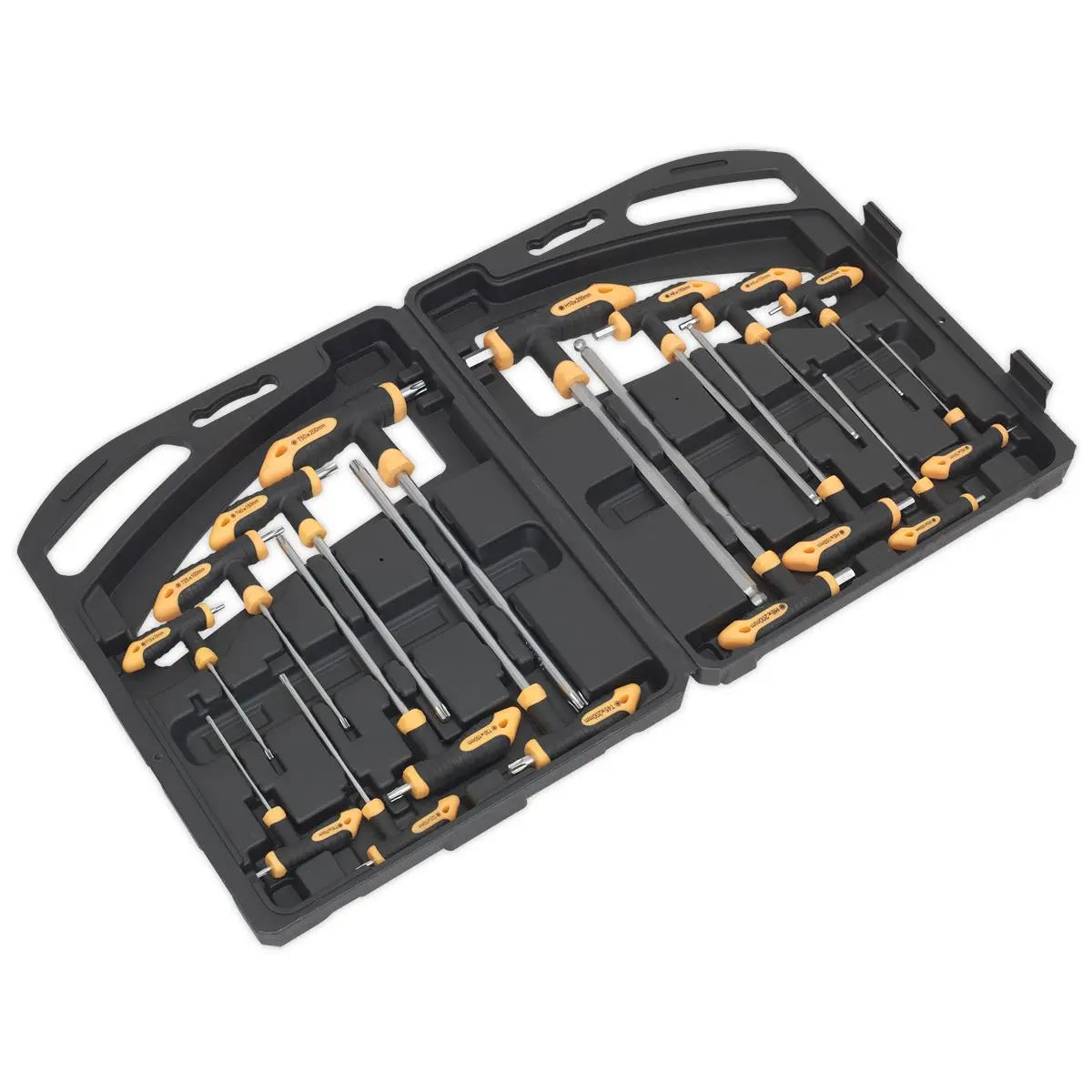 Siegen 16 Piece T-Handle Trx-Star & Hex Key Set Security & Ball End Short Long Shafts 