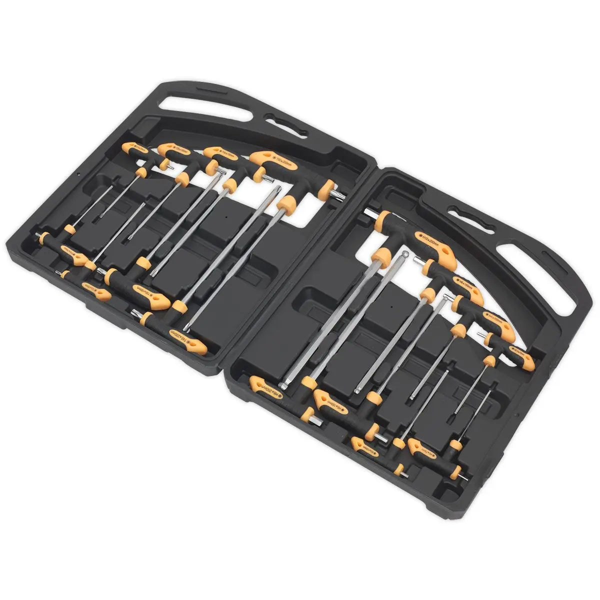 Siegen 16 Piece T-Handle Trx-Star & Hex Key Set Security & Ball End Short Long Shafts 