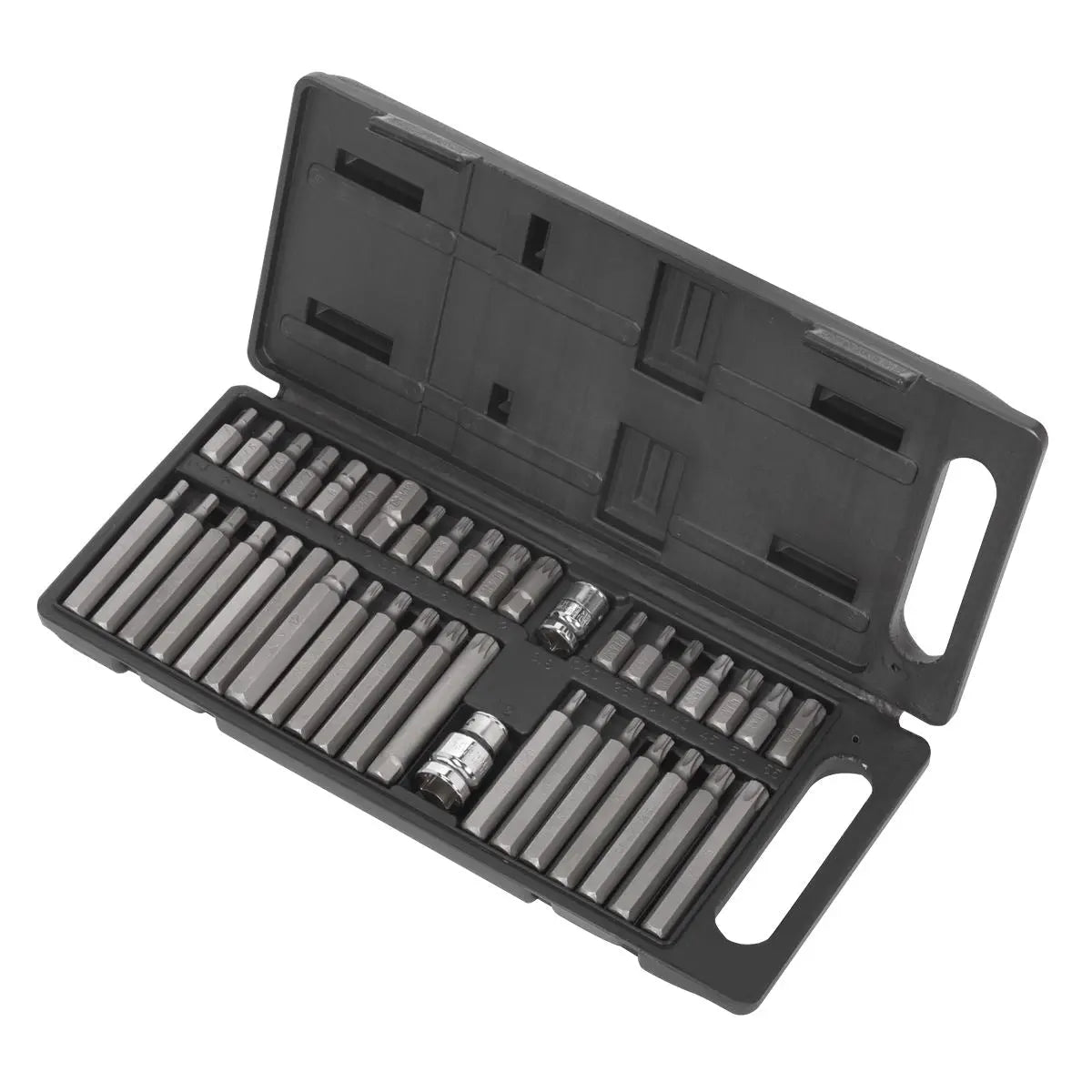 Siegen 40 Piece 3/8" and 1/2" Drive Trx-Star Hex Spline Bit Set in Case 