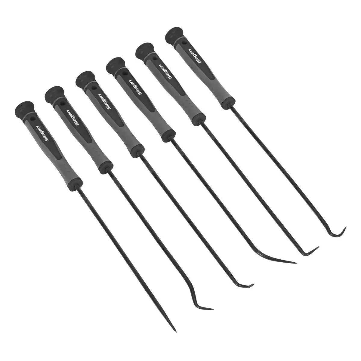 Siegen 6 Piece Extra Long Hook and Pick Set O-Ring Seal Remover Pin Clip Picking 