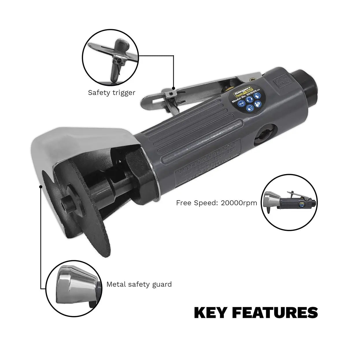 Siegen 75mm Air Rotary Cut Off Tool 