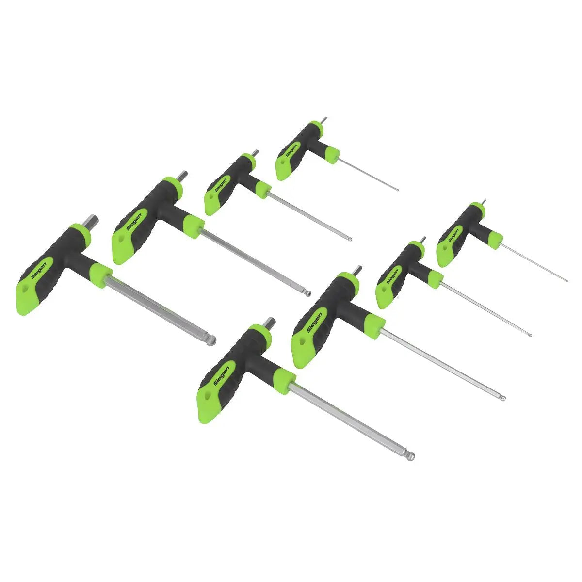 Siegen 8 Piece T-Handle Hex / Ball End Hex Key Set 2-10mm Wrench Allen Allan Alan 