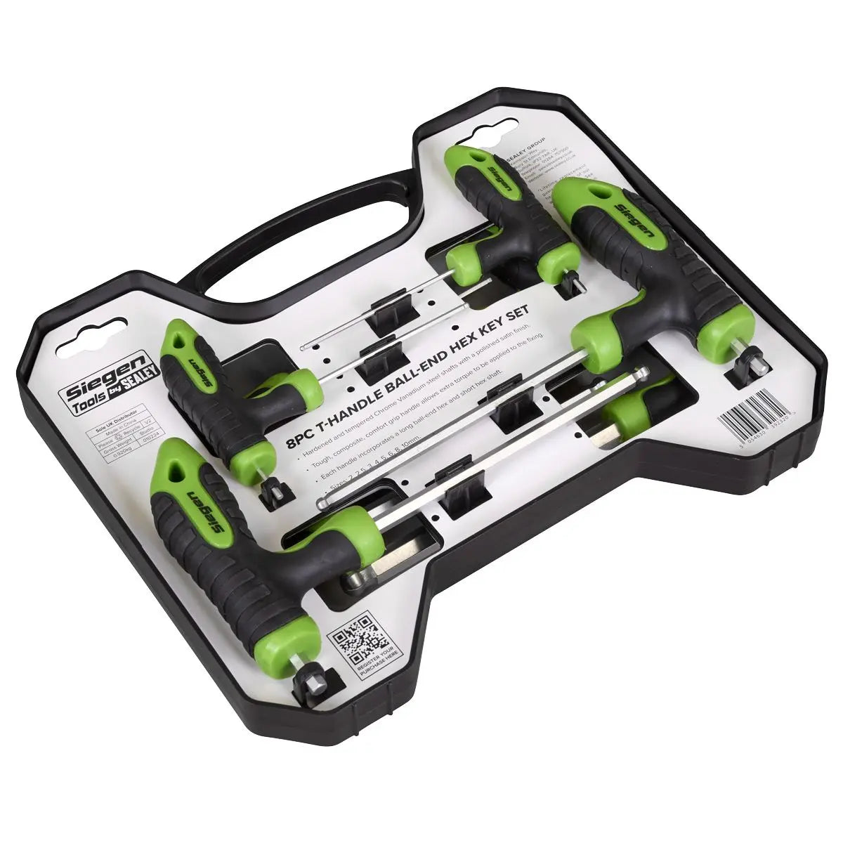 Siegen 8 Piece T-Handle Hex / Ball End Hex Key Set 2-10mm Wrench Allen Allan Alan 