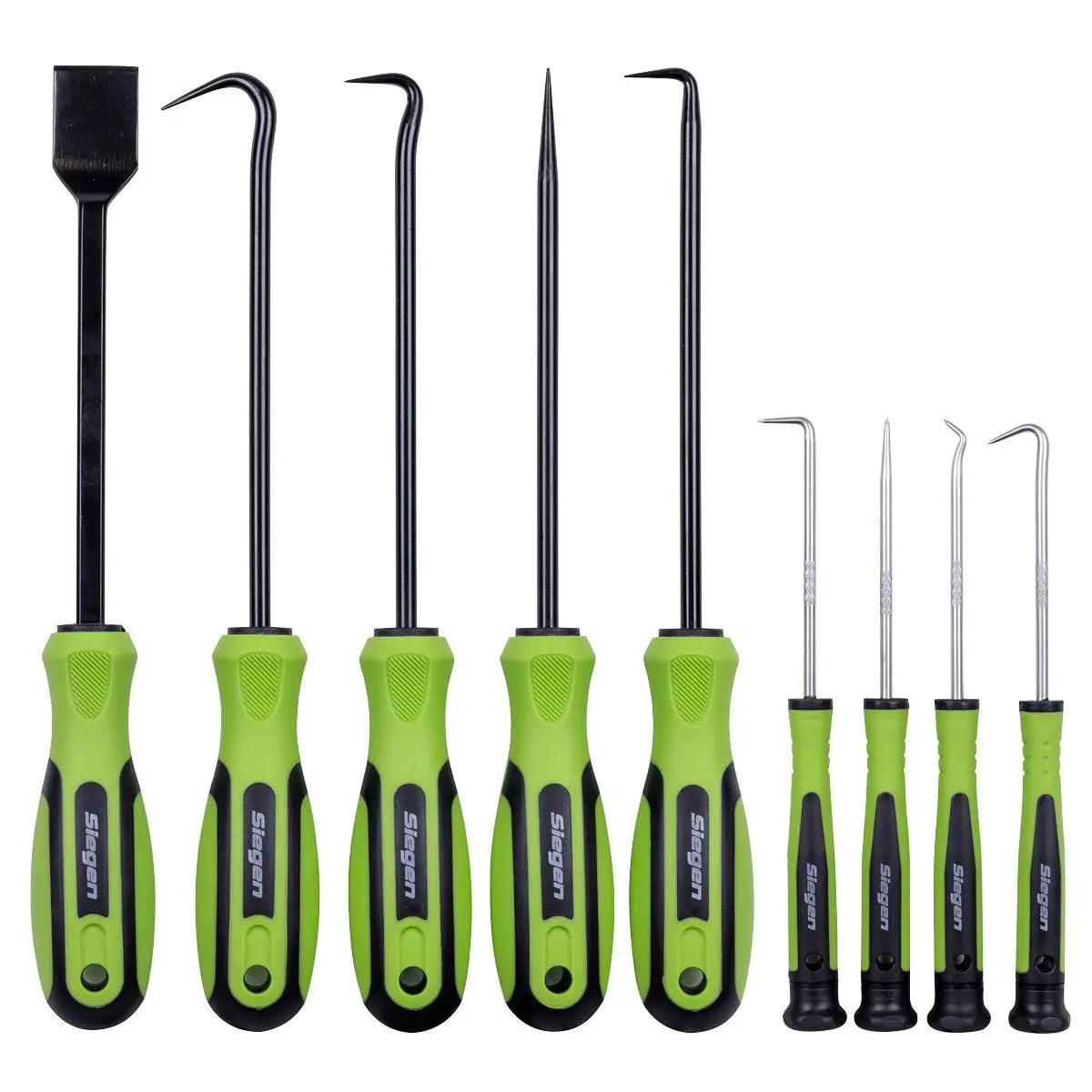 Siegen 9 Piece Scraper and Hook Set Hose Removal Gasket Scraping Pin Clip Picking  White Rose Tools