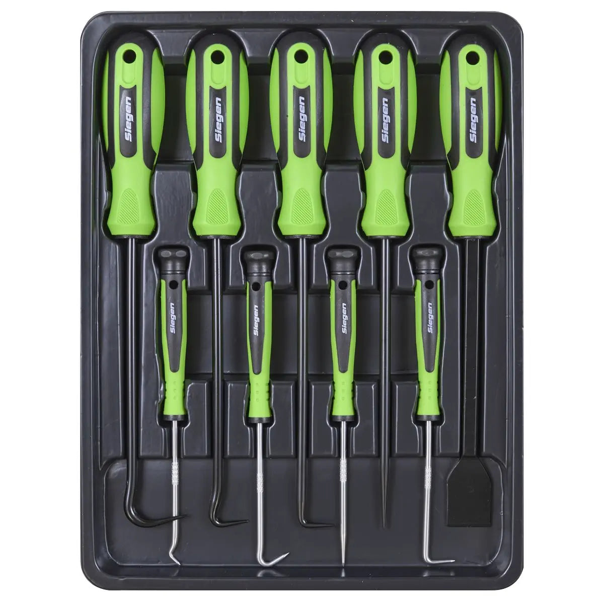 Siegen 9 Piece Scraper and Hook Set Hose Removal Gasket Scraping Pin Clip Picking 