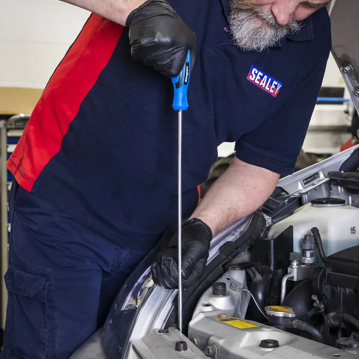 Siegen Screwdriver Set Extra Long Magnetised Tip Colour Coded Phillips Slotted  White Rose Tools