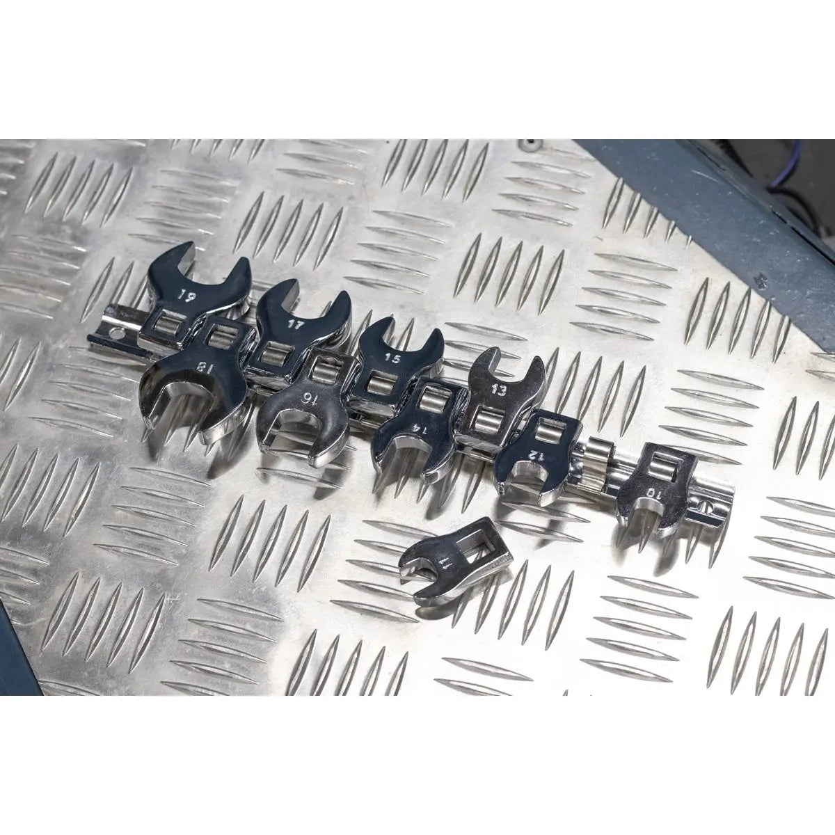 Siegen by Sealey 10 Piece 3/8" Drive Crow's Foot Open End Spanner Set 10-19mm 