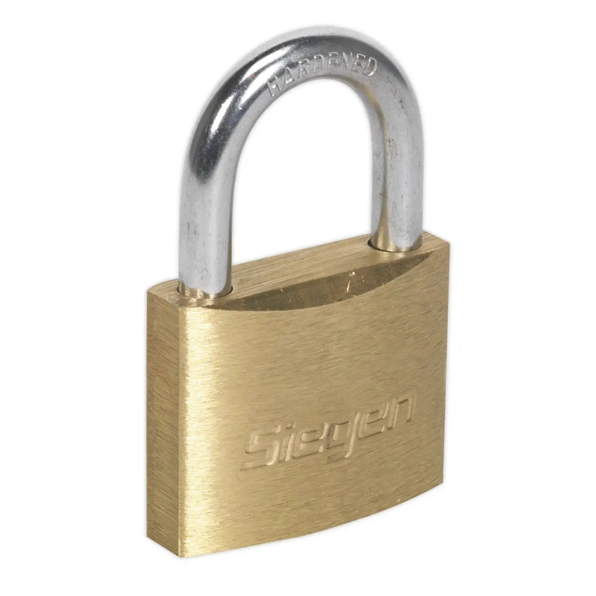 Siegen by Sealey Brass Body Padlock with Brass Cylinder 40mm 