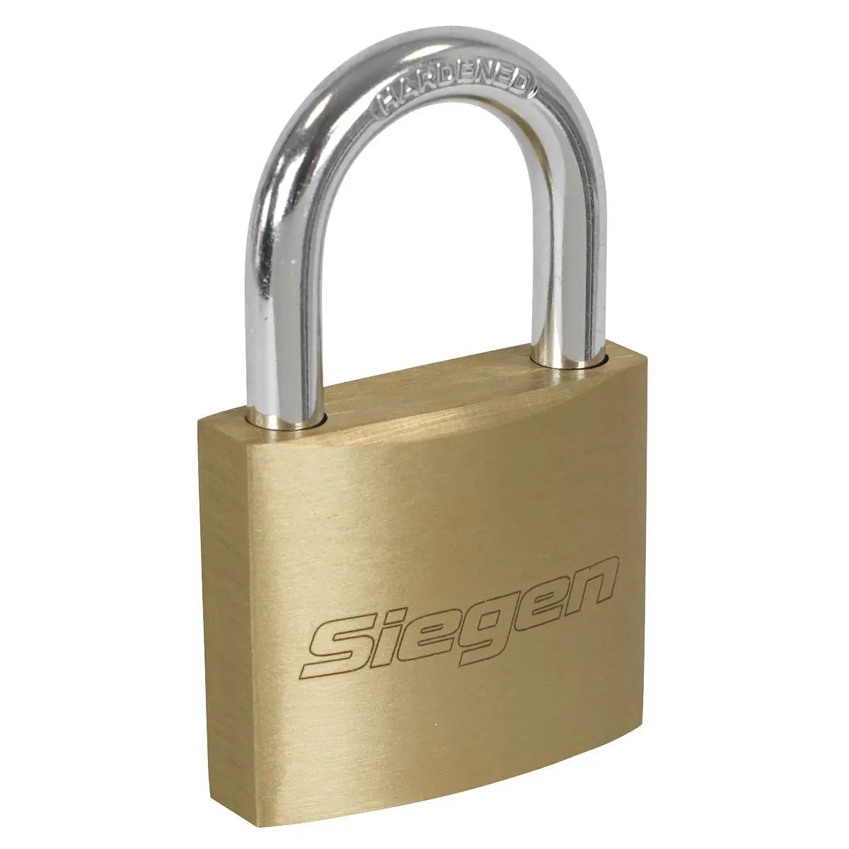 Siegen by Sealey Brass Body Padlock with Brass Cylinder Keyed Alike - Pack of 4 