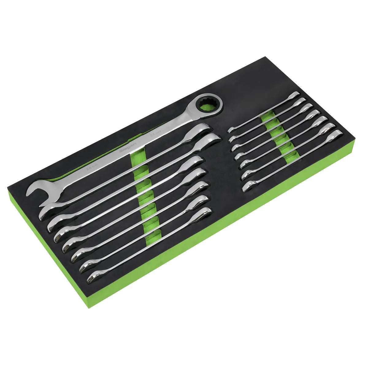 Siegen by Sealey Combination Ratchet Spanner Set 15pc Metric 