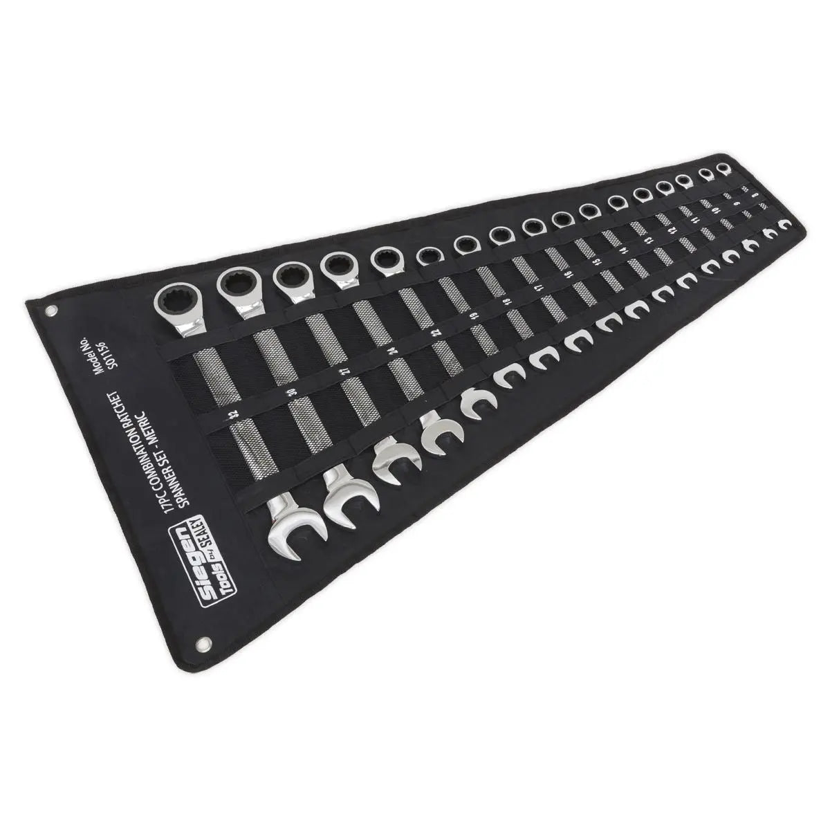 Siegen by Sealey Combination Ratchet Spanner Set 17pc Metric 