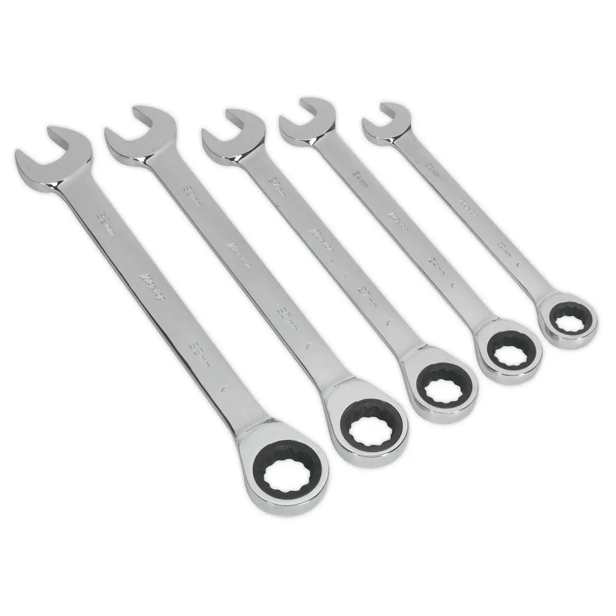 Siegen by Sealey Combination Ratchet Spanner Set 5pc Metric 