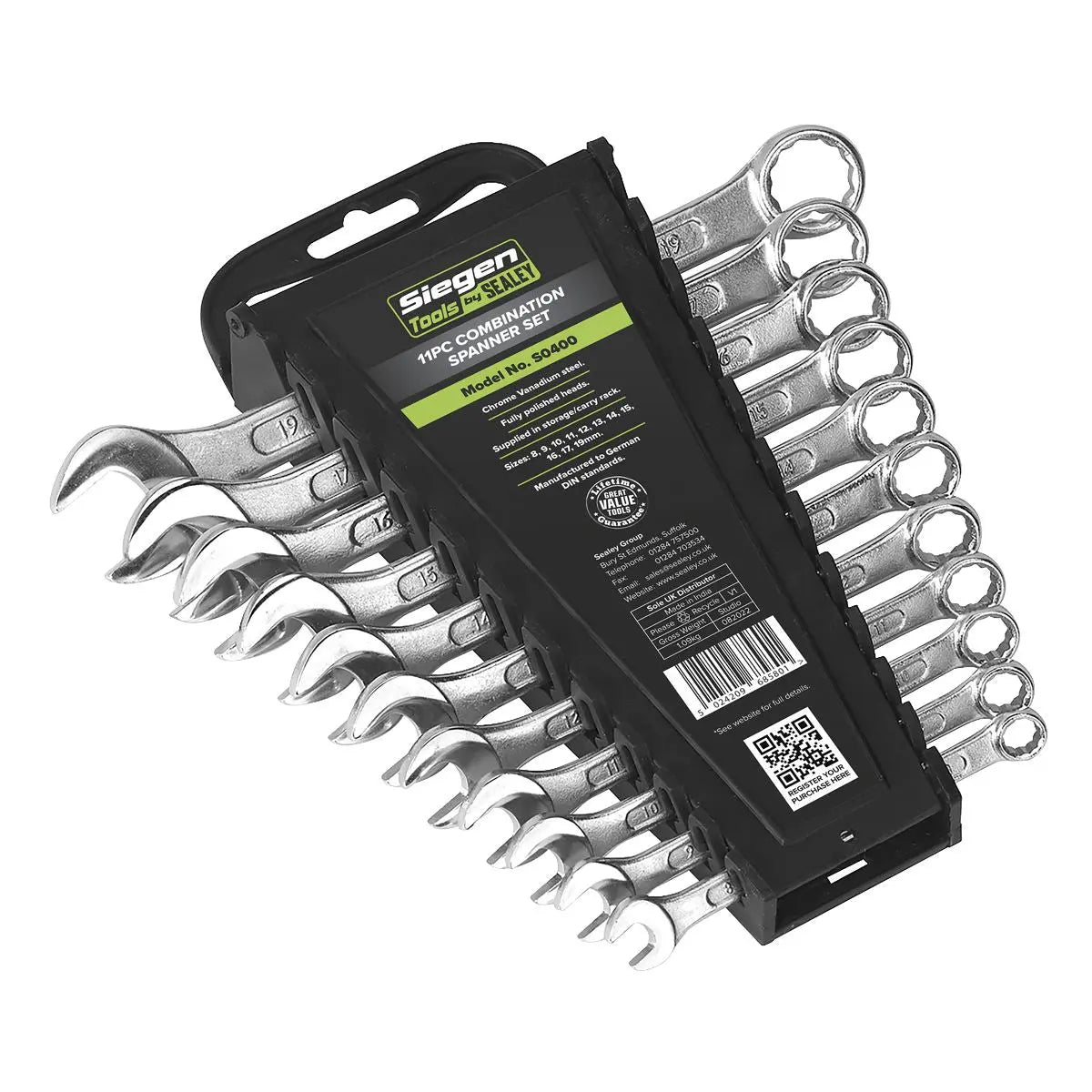 Siegen by Sealey Combination Spanner Set 11pc Metric 