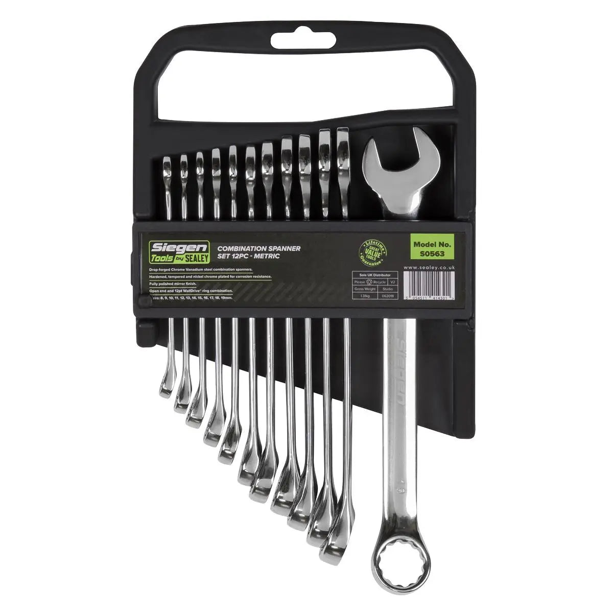 Siegen by Sealey Combination Spanner Set 12pc Metric 