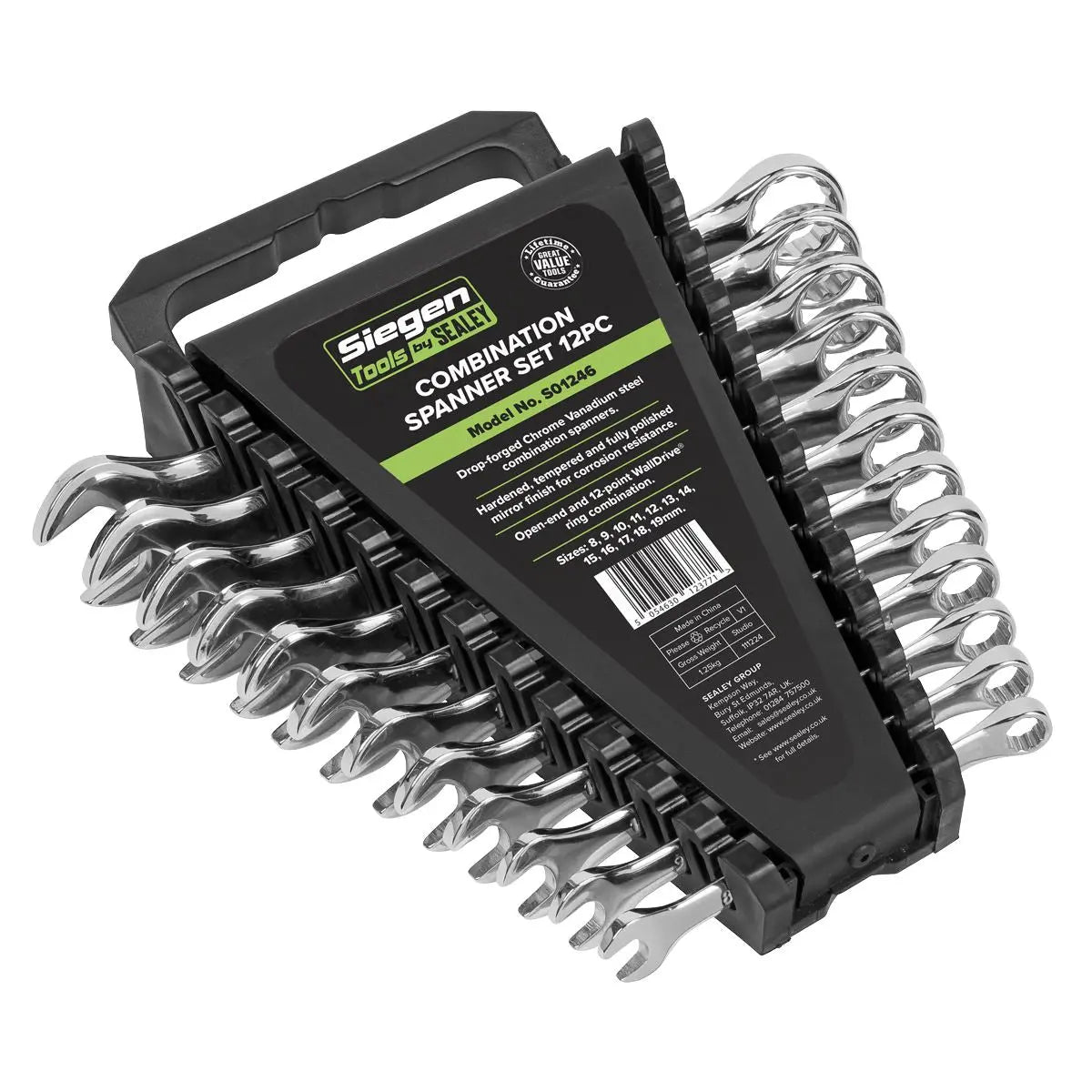 Siegen by Sealey Combination Spanner Set 12pc Metric 
