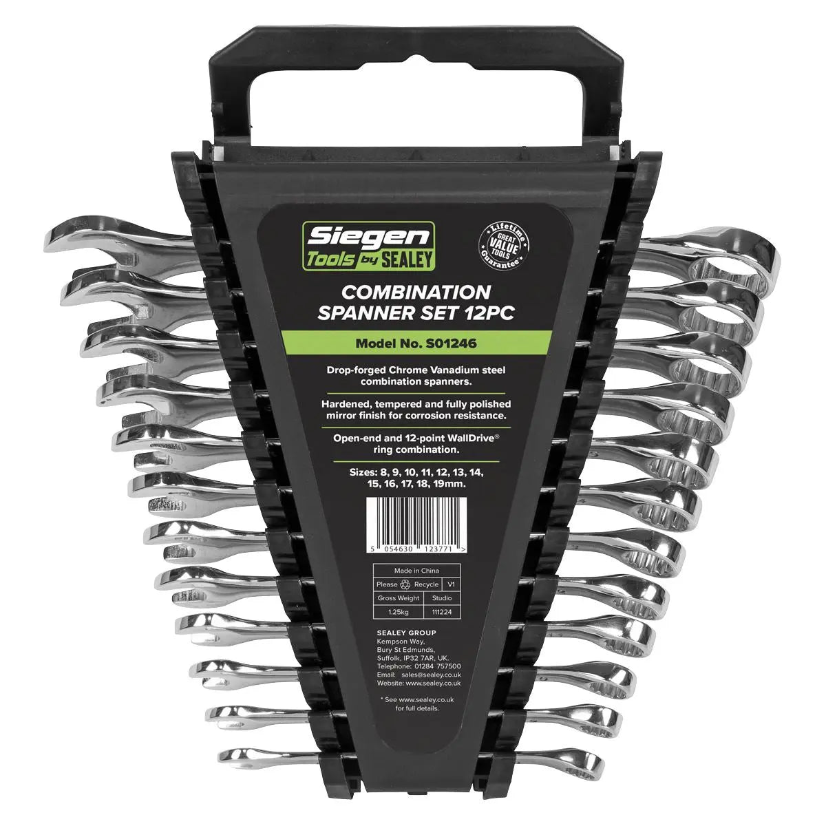Siegen by Sealey Combination Spanner Set 12pc Metric 